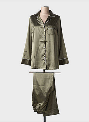 Pyjama coupe droite vert CHRISTIAN CANE femme