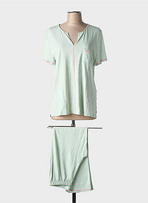 Pyjama col v vert LE CHAT femme