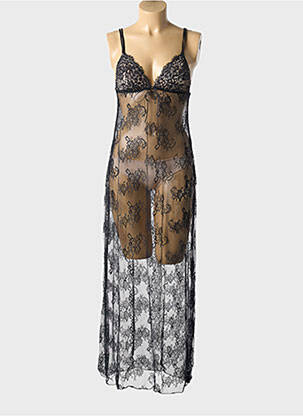 Nuisette/combinette légère et transparente noir AMBRA femme