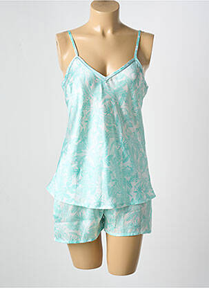 Pyjashort fines bretelles bleu CHRISTIAN CANE femme