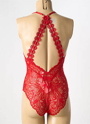 Body lingerie légère et transparente rouge AUBADE femme