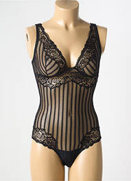 Body lingerie légère et transparente noir AMBRA femme