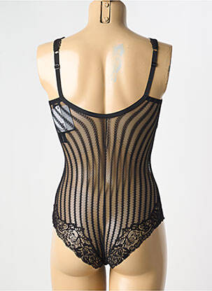 Body lingerie légère et transparente noir AMBRA femme