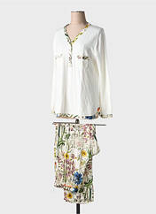 Pyjama blanc LE CHAT pour femme seconde vue