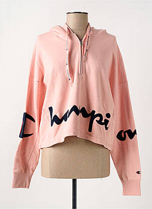 Sweat-shirt à capuche poches manches longues rose CHAMPION femme