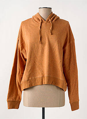 Sweat-shirt à capuche orange MINIMUM pour femme