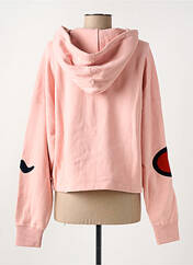 Sweat-shirt à capuche rose CHAMPION pour femme seconde vue