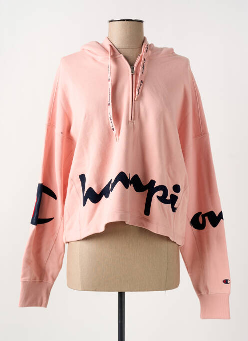 Sweat-shirt à capuche rose CHAMPION pour femme