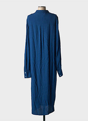 Robe longue manches longues manches longues bleu DANIELLE ENGEL femme