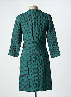 Robe courte manches 3/4 manches 3/4 vert DANIELLE ENGEL femme