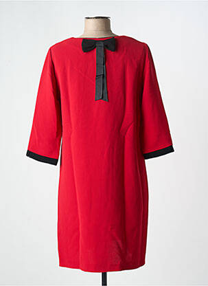 Robe courte manches 3/4 manches 3/4 rouge DANIELLE ENGEL femme