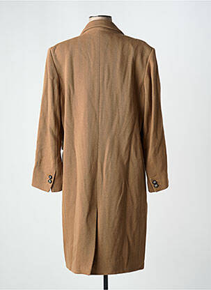 Manteau long coupe cintrée sans capuche marron DANIELLE ENGEL femme