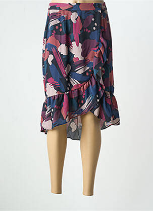 Jupe mi-longue doublure textile violet DANIELLE ENGEL femme