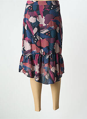 Jupe mi-longue doublure textile violet DANIELLE ENGEL femme