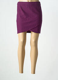 Jupe courte coupe droite violet DANIELLE ENGEL femme