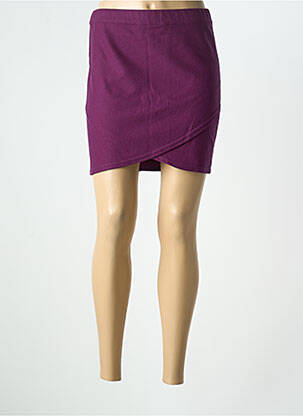 Jupe courte coupe droite violet DANIELLE ENGEL femme