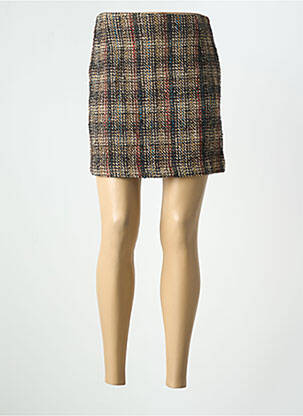 Jupe courte marron DANIELLE ENGEL pour femme