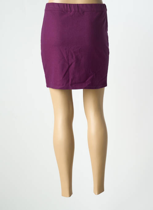 Jupe courte coupe droite violet DANIELLE ENGEL femme