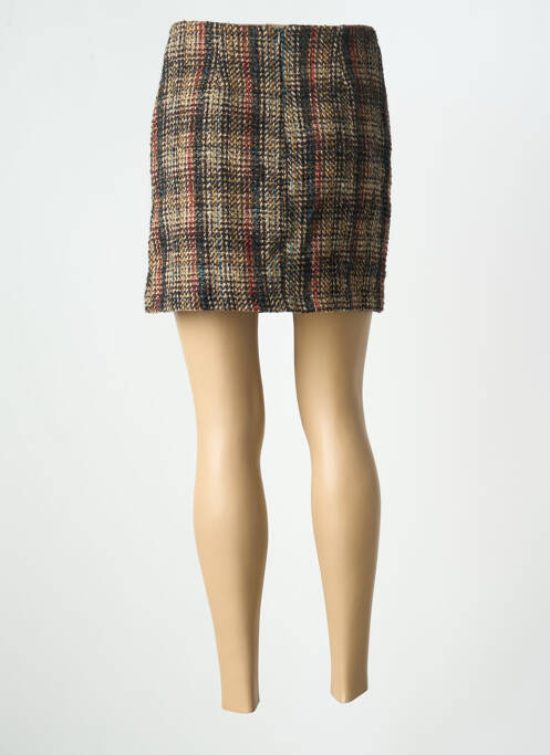 Jupe courte marron DANIELLE ENGEL pour femme