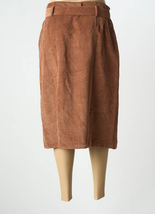 Jupe mi-longue marron DANIELLE ENGEL pour femme