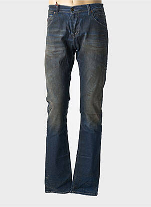 Jeans coupe slim fermeture boutonnée sur le devant taille normale bleu DONOVAN homme