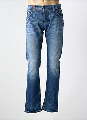 Jeans coupe droite broderie rivets taille normale bleu DONOVAN homme
