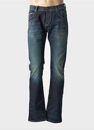 Jeans coupe droite fermeture boutonnée sur le devant taille normale bleu DONOVAN homme