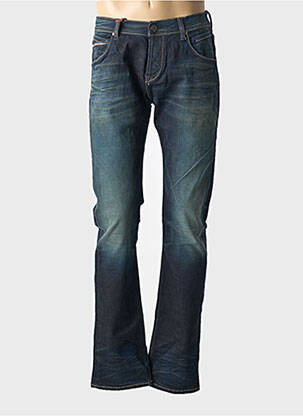 Jeans coupe droite fermeture boutonnée sur le devant taille normale bleu DONOVAN homme