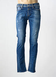 Jeans coupe slim fermeture boutonnée sur le devant taille normale bleu LE TEMPS DES CERISES homme