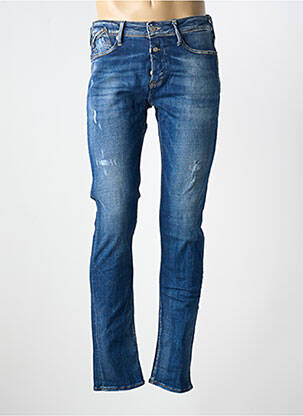 Jeans coupe slim fermeture boutonnée sur le devant taille normale bleu LE TEMPS DES CERISES homme