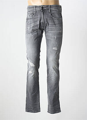 Jeans coupe slim stretch taille normale gris REPLAY homme