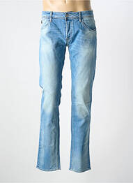 Jeans coupe droite fermeture boutonnée sur le devant taille normale bleu LE TEMPS DES CERISES homme