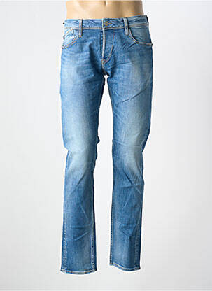 Jeans coupe droite fermeture boutonnée sur le devant taille normale bleu LE TEMPS DES CERISES homme