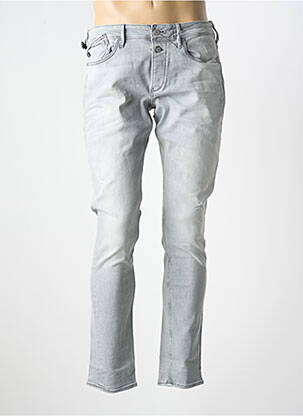 Jeans coupe slim fermeture boutonnée sur le devant taille normale gris LE TEMPS DES CERISES homme