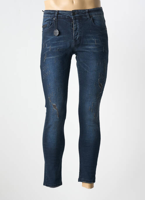 Jeans coupe slim fermeture boutonnée sur le devant taille normale bleu PROJECT X PARIS homme
