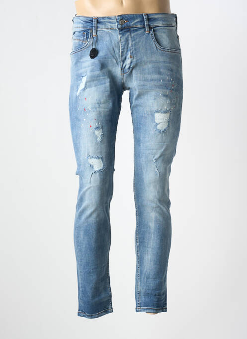 Jeans coupe slim fermeture boutonnée sur le devant taille normale bleu PROJECT X PARIS homme