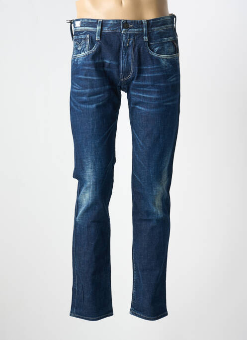 Jeans coupe slim stretch taille normale bleu REPLAY homme