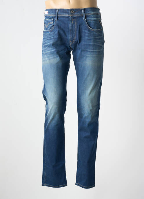 Jeans coupe slim stretch taille normale bleu REPLAY homme