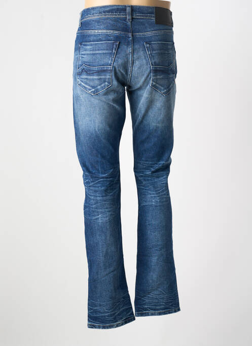 Jeans coupe droite broderie rivets taille normale bleu DONOVAN homme