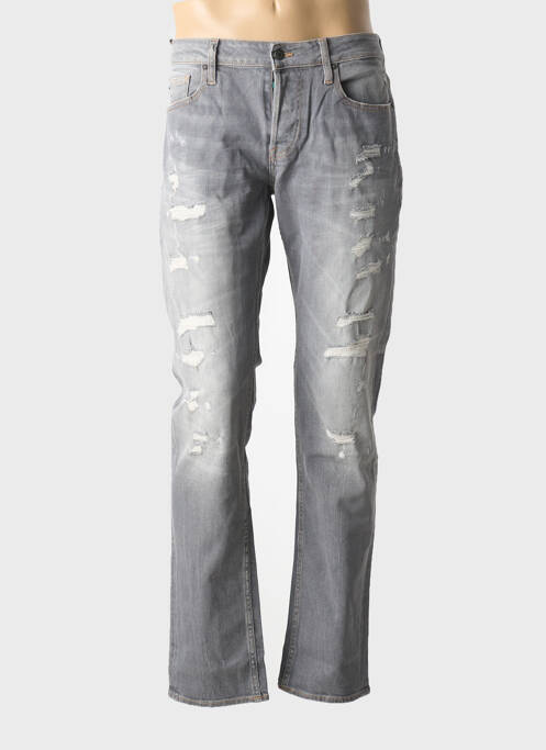Jeans coupe slim tissage brut taille normale gris LE TEMPS DES CERISES homme