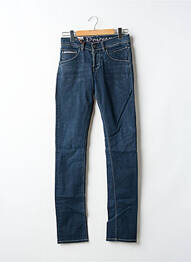 Jeans coupe slim fermeture boutonnée sur le devant taille normale bleu DONOVAN homme