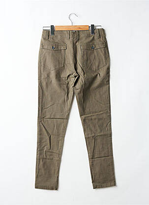 Jeans coupe droite fermeture zippée sous rabat boutonné taille normale vert clair MINIMUM homme