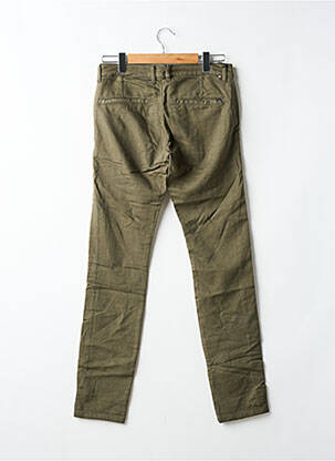 Pantalon chino tissage popeline taille normale vert LE TEMPS DES CERISES homme