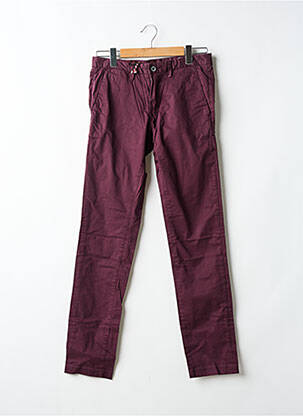 Pantalon chino tissage popeline taille normale rouge TEDDY SMITH homme