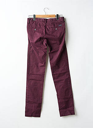 Pantalon chino tissage popeline taille normale rouge TEDDY SMITH homme
