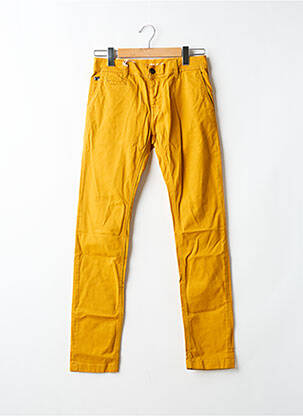 Pantalon chino stretch taille normale jaune DONOVAN homme