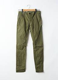 Pantalon chino stretch taille normale vert DONOVAN homme