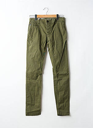 Pantalon chino stretch taille normale vert DONOVAN homme