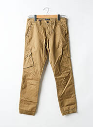Pantalon cargo resserrée sur le bas taille normale marron TEDDY SMITH homme