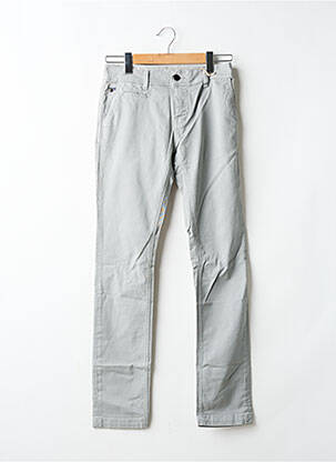 Pantalon chino tissage popeline taille normale gris DONOVAN homme